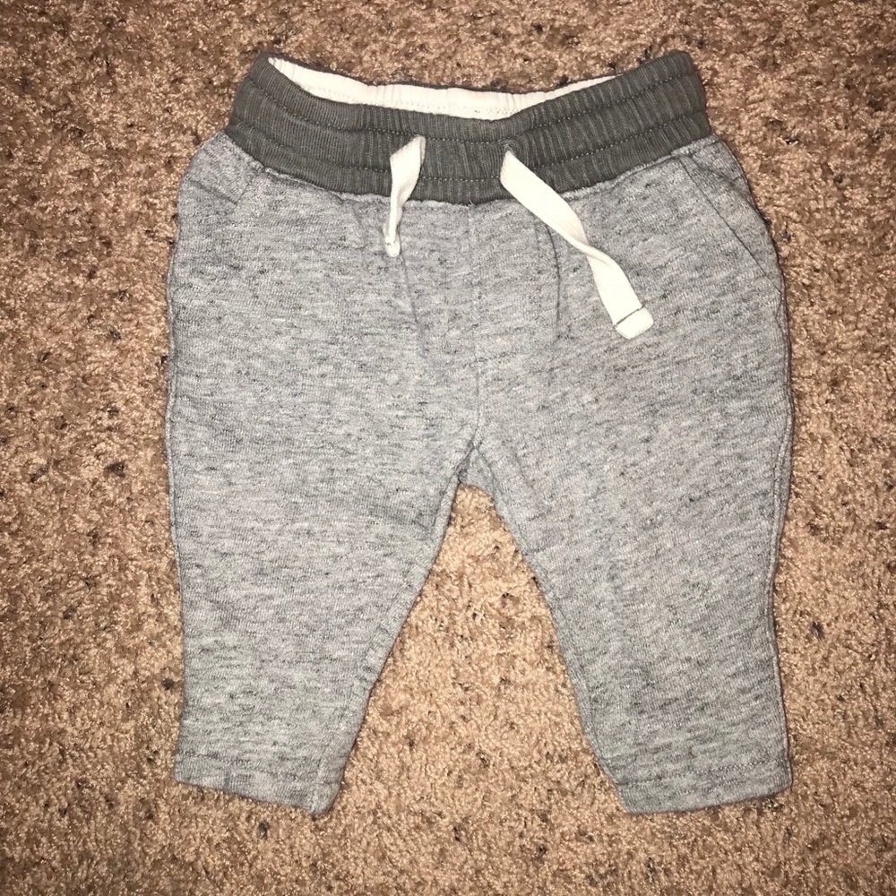 Carters Grey Baby Joggers 6M